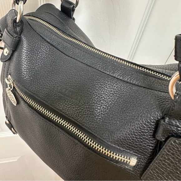 Coach Alexandra Large Hobo Black Pebbled Leather Silver Hardware - Picture 11 of 15